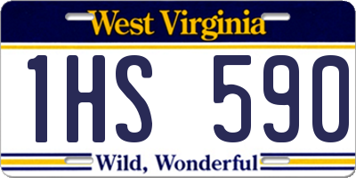 WV license plate 1HS590