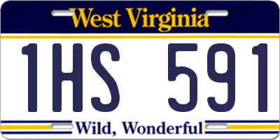 WV license plate 1HS591