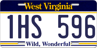 WV license plate 1HS596