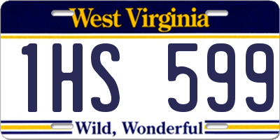 WV license plate 1HS599
