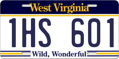 WV license plate 1HS601