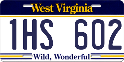 WV license plate 1HS602
