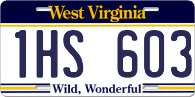 WV license plate 1HS603