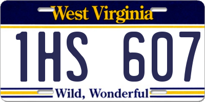 WV license plate 1HS607