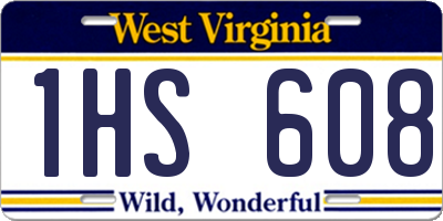 WV license plate 1HS608