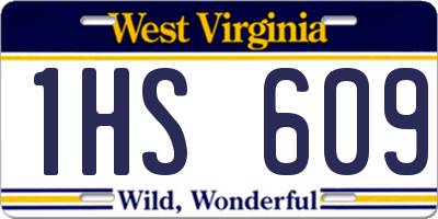 WV license plate 1HS609