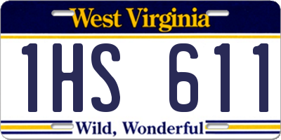 WV license plate 1HS611