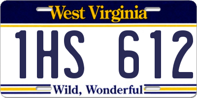 WV license plate 1HS612