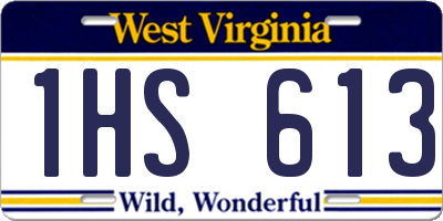 WV license plate 1HS613