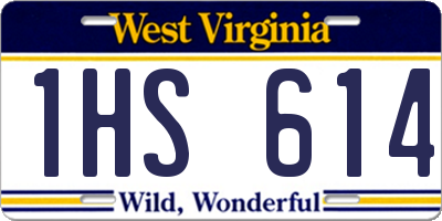 WV license plate 1HS614