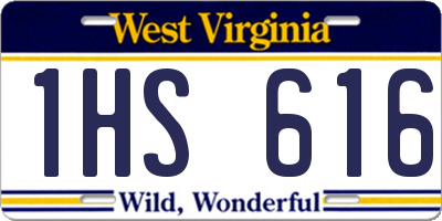 WV license plate 1HS616