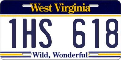 WV license plate 1HS618