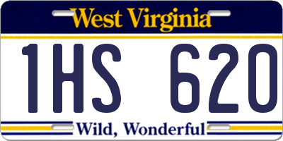 WV license plate 1HS620
