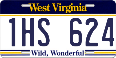WV license plate 1HS624