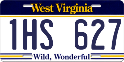 WV license plate 1HS627