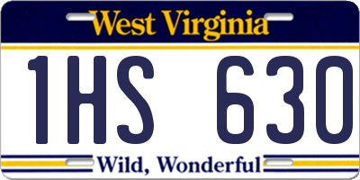 WV license plate 1HS630