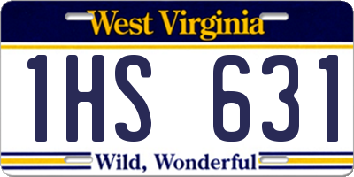 WV license plate 1HS631