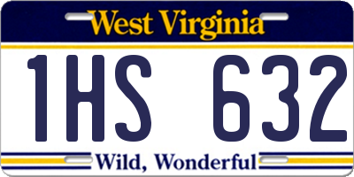 WV license plate 1HS632