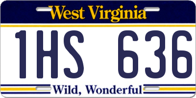 WV license plate 1HS636
