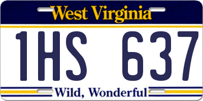WV license plate 1HS637