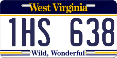 WV license plate 1HS638