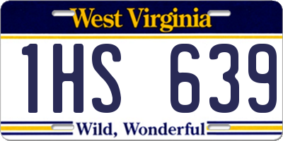 WV license plate 1HS639