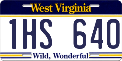 WV license plate 1HS640