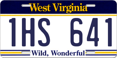 WV license plate 1HS641