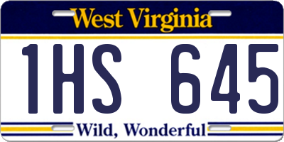 WV license plate 1HS645