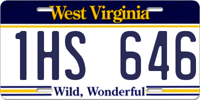 WV license plate 1HS646