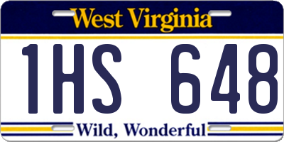 WV license plate 1HS648