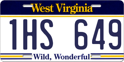 WV license plate 1HS649