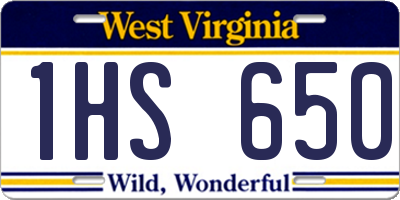 WV license plate 1HS650