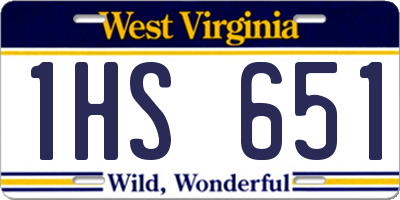 WV license plate 1HS651