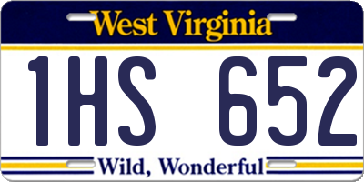 WV license plate 1HS652