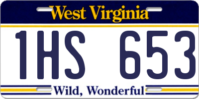 WV license plate 1HS653