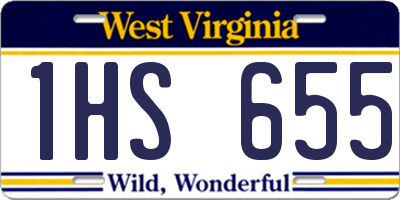WV license plate 1HS655