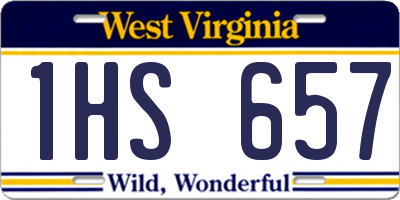 WV license plate 1HS657