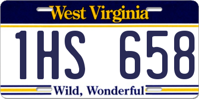 WV license plate 1HS658