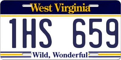 WV license plate 1HS659