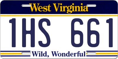 WV license plate 1HS661