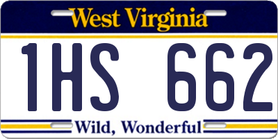 WV license plate 1HS662
