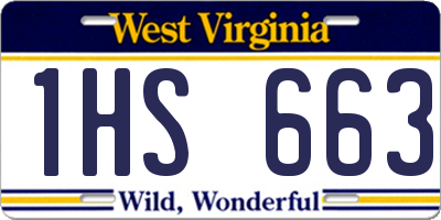 WV license plate 1HS663