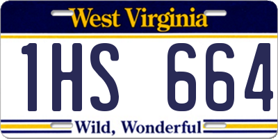 WV license plate 1HS664