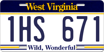 WV license plate 1HS671