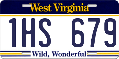 WV license plate 1HS679