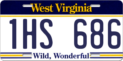 WV license plate 1HS686