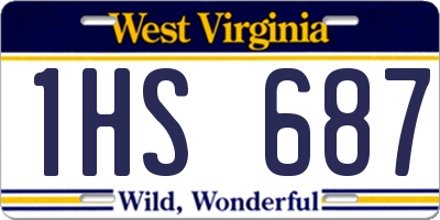 WV license plate 1HS687
