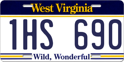 WV license plate 1HS690