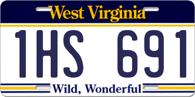 WV license plate 1HS691
